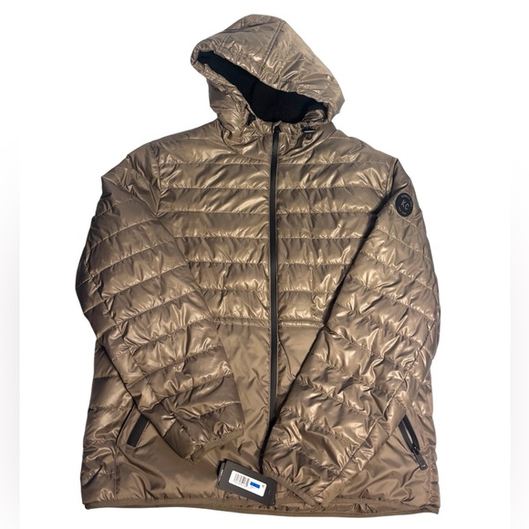 NWT Kenneth Cole New York Women’s XL Bronze Gold Puffer Jacket - Picture 1 of 4